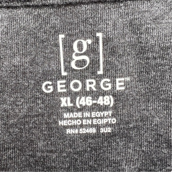 NEW GEORGE XL DARK GREY PULLOVER JACKET ZIP COLLAR STRETCH GOLF ATHLETIC - Picture 6 of 10